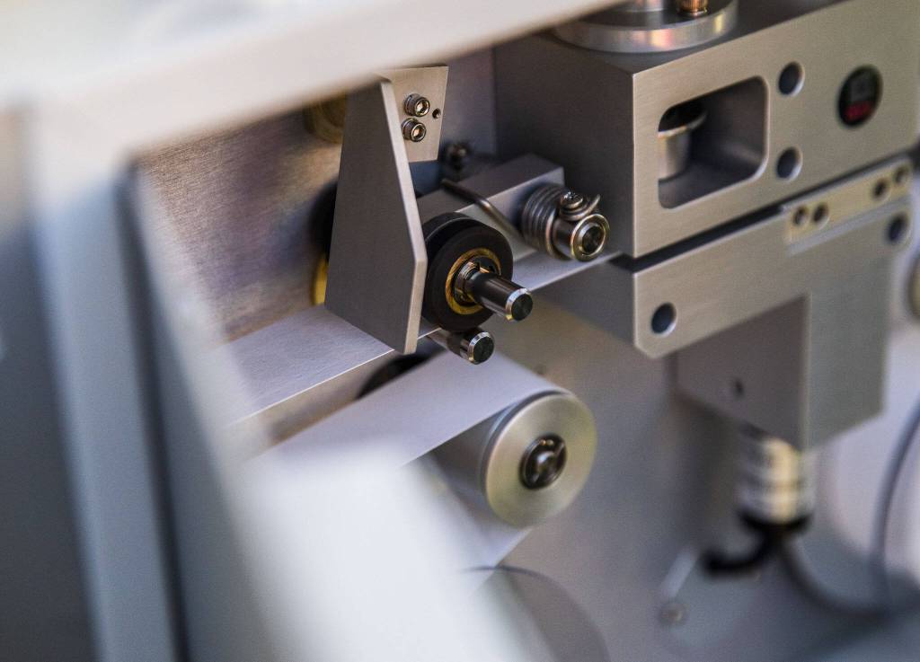 Faint circles of particles found in the air are visible inside a monitor on Thursday, Sept. 5, 2024 in Everett, Washington. (Olivia Vanni / The Herald)