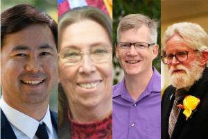 From left to right, Clyde Shavers, Carrie Kennedy, Dave Paul and Gary Wray