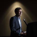 Washington Attorney General Bob Ferguson speaks at the Snohomish and Island County Labor Council champions dinner in October, 2023 in Everett. (Olivia Vanni / The Herald file photo)