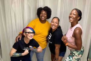 From left: Tina Tang, Autrina Martindale, Kendra Montgomery and Kitaka Makarin. Photo courtesy of Pitch Black Entertainment and Events.