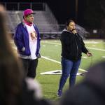 Lakota Phillips speaks about her niece Shaylee Chuckulnaskit during a memorial walk on the 10 year anniversary how the shooting at Marysville Pilchuck High School on Thursday, Oct. 24, 2024 in Marysville, Washington. (Olivia Vanni / The Herald)