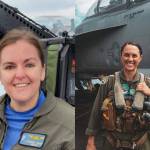 From left to right, Lt. Cmdr. Lindsay Evans and Lt. Serena Wileman. (Photos provided by the U.S. Navy)
