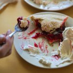 A pair of diners split some cherry pie, the most popular item at Twedes Cafe, on Sunday, June 9, 2024, in North Bend, Washington. (Ryan Berry / The Herald)