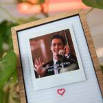 A photo of Twin Peaks character Dale Cooper sits on the counter at Twedes Cafe on Sunday, June 9, 2024, in North Bend, Washington. (Ryan Berry / The Herald)