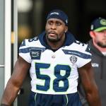 Seahawks linebacker Derick Hall walks toward the practice field at the Virginia Mason Athletic Center in Renton on Oct. 31, 2024. (Photo courtesy of Rod Mar / Seattle Seahawks)