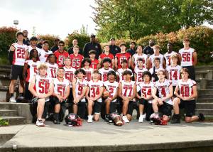 The Mountlake Terrace High School football team poses for a preseason photo (Photo courtesy of Mountlake Terrace High School).