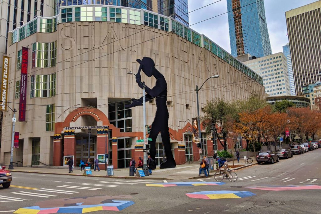 The colourful Seattle Art Museum.