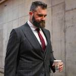 Jason Kelce, seen here arriving at GEHA Field at Arrowhead Stadium on Nov. 4, 2024, issued an apology on ESPN before the game for his viral encounter with an unruly college football fan over the weekend. (Emily Curiel / The Kansas City Star / Tribune News Services)