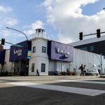 People cross Hoyt Avenue next to the Imagine Children’s Museum on Friday, Nov. 15, 2024 in Edmonds, Washington. (Olivia Vanni / The Herald)