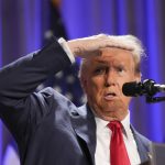President-elect Donald Trump addresses House Republicans at the Hyatt Regency in Washington, on Wednesday, Nov. 13, 2024. (Eric Lee/The New York Times)