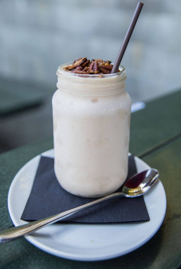 One of the Woodinville Taverns Signature Woodinville Whiskey Milk Shakes on Monday, Oct. 7, 2024 in Woodinville, Washington. (Olivia Vanni / The Herald)