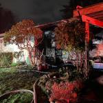South County Fire crews responded to a fire Sunday night in Lynnwood that sent one woman to the hospital. (Photo provided by South County Fire)
