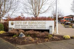 The City of Edmonds police, court and council chambers complex on Thursday, Dec. 28, 2023 in Edmonds, Washington. (Olivia Vanni / The Herald)
