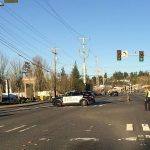 A woman was struck by a car while crossing HIghway 99 on Dec. 2, 2020. (Lynnwood Police Department)