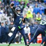 Seahawks  quarterback Geno Smith throws a pass against the Minnesota Vikings at Lumen Field on Dec. 22, 2024. (Photo courtesy of the Seattle Seahawks)