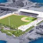 An illustration of what a new AquaSox stadium in downtown Everett could look like. (City of Everett)