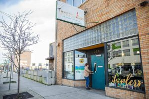 Jasmine Donahue walks inside Hope ’N Wellness on Thursday, Jan. 9, 2025 in Everett, Washington. (Olivia Vanni / The Herald)