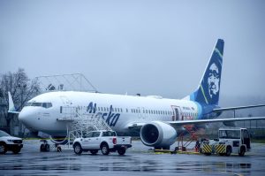FILE — Alaska Airlines N704AL, a Boeing 737 Max 9 that had a door plug blow out from its fuselage midair, parked at a maintenance hanger at Portland International Airport in Portland, Ore., on Monday, January 8, 2024. Problems have plagued the manufacturer even after two fatal crashes, and many current and former employees blame the company's focus on making planes more quickly. (Amanda Lucier/The New York Times)