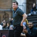 Jackson head coach Steve Johnson looks up at the scoreboard during a game on Friday, Dec. 27, 2024 in Mountlake Terrace, Washington. (Olivia Vanni / The Herald)