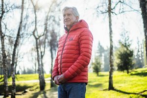 Bill Derry, president of the Pilchuck Audubon Society, at the Meadowdale Playfields on Friday, Jan. 24, 2025 in Lynnwood, Washington. (Olivia Vanni / The Herald)