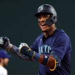 Richard Rodriguez / Getty Images / Tribune News Service
Julio Rodriguez of the Seattle Mariners runs the bases after a leadoff home run against the Texas Rangers in the first inning at Globe Life Field last September in Arlington, Texas.