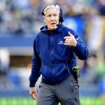 Head coach Pete Carroll of the Seattle Seahawks looks on during the first half against the Pittsburgh Steelers at Lumen Field on Dec. 31, 2023, in Seattle. (Jane Gershovich / Getty Images / Tribune News Services)