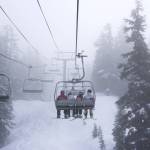 Skiers at Mt. Bachelor ski resort in Bend, Ore., Jan. 12, 2025. Some call Mt. Bachelor Mt. Brokenchair because of a perception that chairlifts break down regularly. They think local ownership could provide better stewardship. (Ruth Fremson/The New York Times)