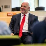 Ian Saltzman during the student portion of the new Everett Public Schools' superintendent interviews in May. (Olivia Vanni / Herald file)