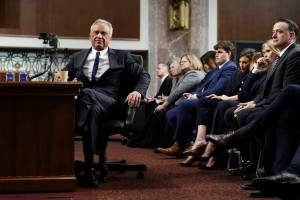 Robert F. Kennedy Jr., President Donald Trump’s nominee for secretary of Health and Human Services, during his confirmation hearing before the Senate Finance Committee on Capitol Hill in Washington on Wednesday, January 29, 2025. (Haiyun Jiang/The New York Times)