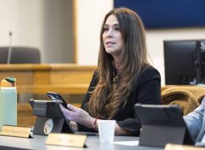 Lynnwood City Council Vice President Julieta Crosby speaks during a Lynnwood City Council meeting on Wednesday, Nov. 20, 2024. (Olivia Vanni / The Herald)