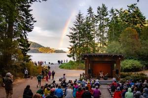The amphitheater at Deception Pass during the 2021 concert series. (Photo provided by Deception Pass Park Foundation Facebook page.)