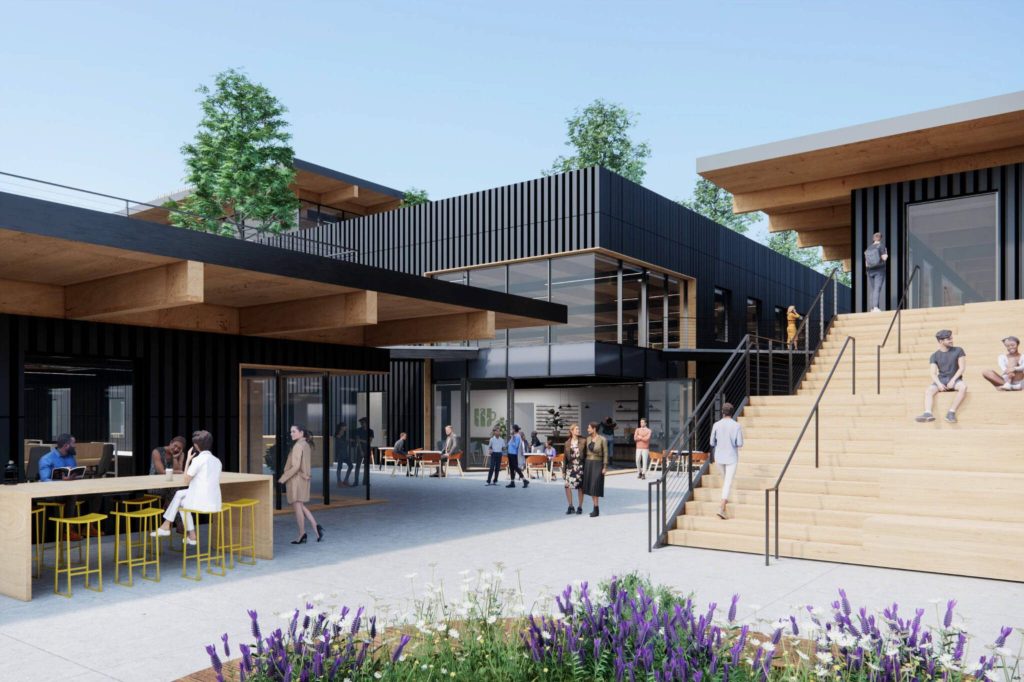 A conceptual rendering of the planned Millwright District. (Provided image)