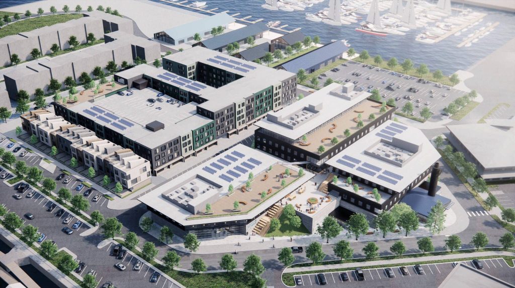 A conceptual rendering of the planned Millwright District. (Provided image)