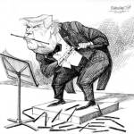 karikatur für tribüne-frustriert