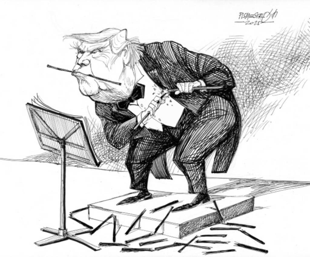 karikatur für tribüne-frustriert