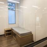 Inside one of the single occupant rooms on the second floor of the Lynnwood Crisis Care Center on Friday, Feb. 7, 2025 in Lynnwood, Washington. (Olivia Vanni / The Herald)