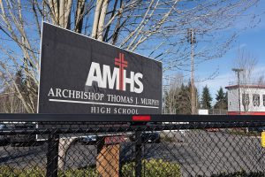 Archbishop Murphy High School on Friday, Feb. 28 in Everett, Washington. (Will Geschke / The Herald)