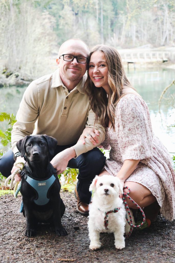 Jessen is seen here with longtime girlfriend Katie Clark and their dogs. (Provided photo)