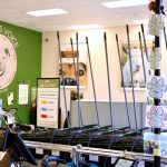 Long vertical poles were added to shopping carts at Bellas Voice in Lynnwood to prevent theft of their carts and their goods. (Aspen Anderson / The Herald)