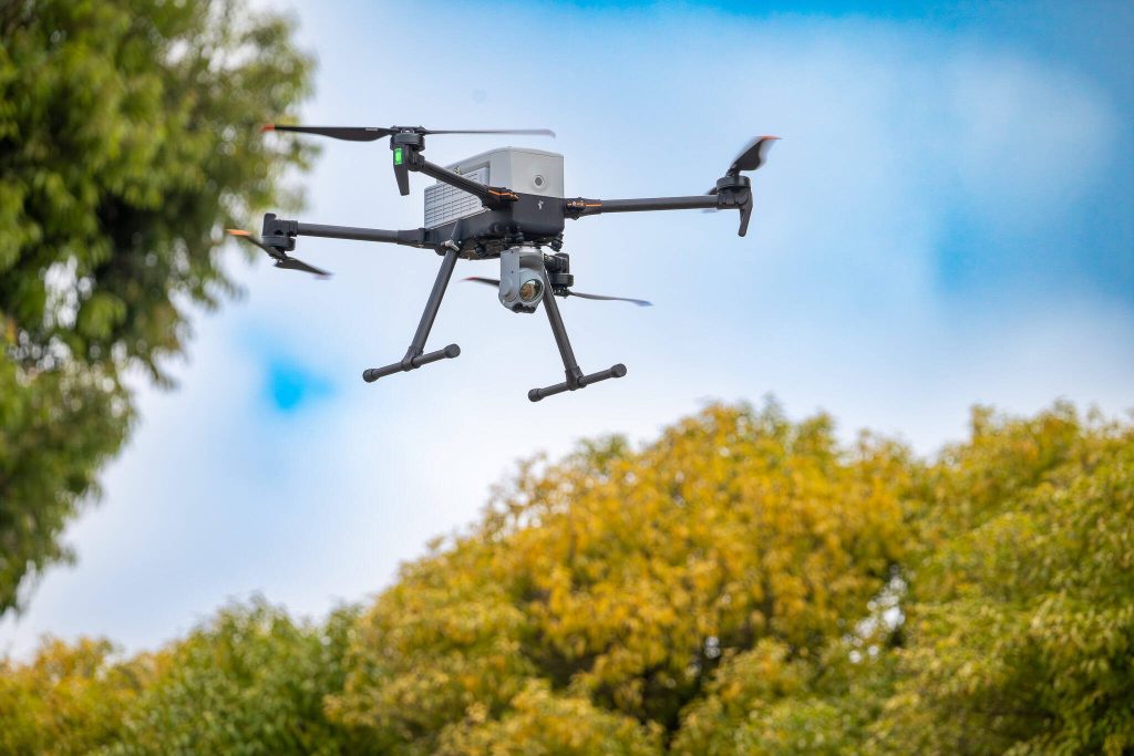 Image courtesy of Flock Safety
Two drones from Flock Safety will respond to emergency calls in Everett starting in June. The drones are meant to provide real-time video to help inform responding agencies.