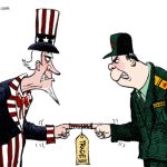 American Chinese Finger Trap, trade war, money, economics, deficits, tariffs, threats, Uncle Sam, Xi  Jinping, Donald J. Trump
