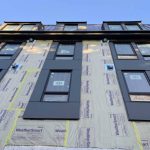 An apartment building under construction in Olympia in January 2025. (Bill Lucia / Washington State Standard)