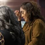 Yajaira Avalos speaks to the Everett City Council about concerns of high rent and already overcrowded living situations for those who rent along Casino Road on Wednesday, April 16, 2025 in Everett, Washington. (Olivia Vanni / The Herald)