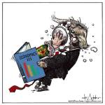 THis is an editorial cartoon by Michael de Adder . Michael de Adder was born in Moncton, New Brunswick. He studied art at Mount Allison University where he received a Bachelor of Fine Arts in drawing and painting. He began his career working for The Coast, a Halifax-based alternative weekly, drawing a popular comic strip called Walterworld which lampooned the then-current mayor of Halifax, Walter Fitzgerald. This led to freelance jobs at The Chronicle-Herald and The Hill Times in Ottawa, Ontario.

 

After freelancing for a few years, de Adder landed his first full time cartooning job at the Halifax Daily News. After the Daily News folded in 2008, he became the full-time freelance cartoonist at New Brunswick Publishing. He was let go for political views expressed through his work including a cartoon depicting U.S. President Donald Trump’s border policies. He now freelances for the Halifax Chronicle Herald, the Toronto Star, Ottawa Hill Times and Counterpoint in the USA. He has over a million readers per day and is considered the most read cartoonist in Canada.

 

Michael de Adder has won numerous awards for his work, including seven Atlantic Journalism Awards plus a Gold Innovation Award for news animation in 2008. He won the Association of Editorial Cartoonists' 2002 Golden Spike Award for best editorial cartoon spiked by an editor and the Association of Canadian Cartoonists 2014 Townsend Award. The National Cartoonists Society for the Reuben Award has shortlisted him in the Editorial Cartooning category. He is a past president of the Association of Canadian Editorial Cartoonists and spent 10 years on the board of the Cartoonists Rights Network.