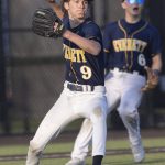 Everetts Lincoln Stewart picks up a bunt to throw to first base during the game against Monroe on Wednesday, April 23, 2025 in Monroe, Washington. (Olivia Vanni / The Herald)