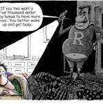 A couple awakened by the Baby Bonus idea, GOP, RNC, Republican Party, proposal, House Speaker Mike Johnson,  Cagle.com/Plante