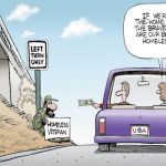 A homeless veteran on the roadside, VA, Veterans Administration, layoffs, budget cuts, staff cuts,no healthcare, understaffed, DOGE, Home of the Brave