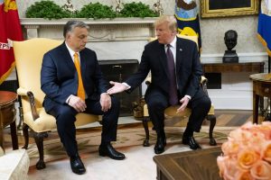 FILE — Prime Minister Viktor Orban of Hungary meets with then-President Donald Trump at the White House on May 13, 2019. The long-serving prime minister, a champion of ‘illiberal democracy,’ has been politically isolated in much of Europe. But he has found common ground with the former and soon-to-be new U.S. president. (Doug Mills/The New York Times)