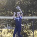 Glacier Peaks Morgan Udy makes a catch in the outfield during the game against Issaquah on Monday, May 12, 2025 in Everett, Washington. (Olivia Vanni / The Herald)