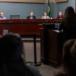 The Everett City Council on Wednesday, April 16, 2025 in Everett, Washington. (Olivia Vanni / The Herald)